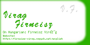 virag firneisz business card